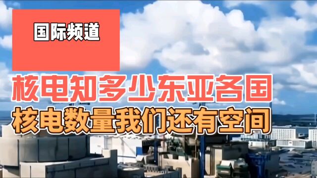 核电知多少,东亚各国核电数量排名,看来我们还有很大提升空间