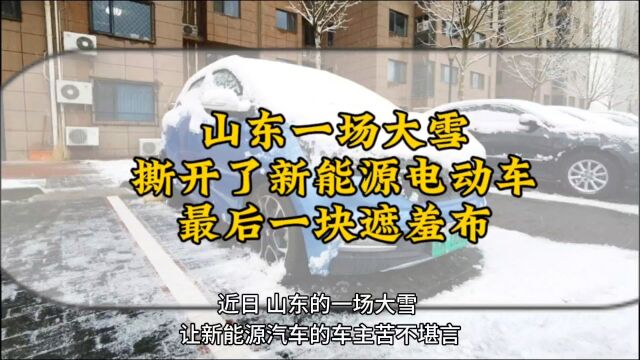 山东一场大雪,无意间撕开了新能源电动车,最后一块遮羞布