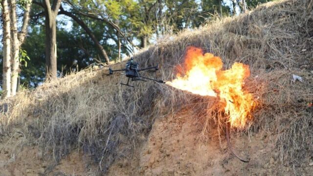 四川攀枝花利用无人机点火开展计划烧除