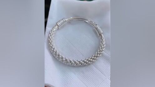 纯银手工麻花手镯#银手镯 #手工diy #金银加工
