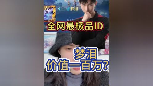 王者荣耀账号,全网最极品id,梦泪,价值一百万?