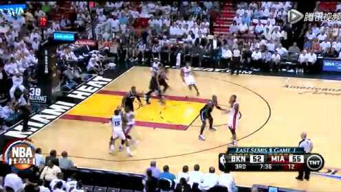 《NBA全场回放》篮网vs热火三节 热火飙分潮扯开分差