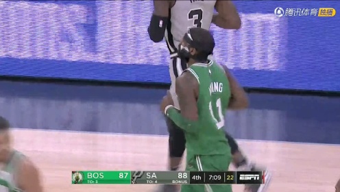 《NBA全场集锦》凯尔特人vs马刺第4节精编 吉诺比利炸天三分绝杀绿军