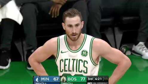 《NBA全场集锦》森林狼vs凯尔特人精编第3节 海沃德手感火热狂砍分