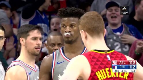 《NBA全场集锦》【球星】巴特勒vs老鹰集锦 空砍30+5错失关键罚球