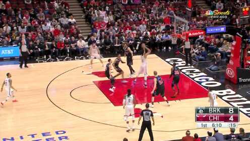 《NBA全场集锦》【扣篮】身高臂长压死人 阿伦吃饼飞身双手劈扣