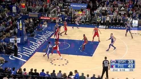 《NBA全场集锦》【原声】奇才115-132费城 沙梅特生涯新高29分费城轻取奇才