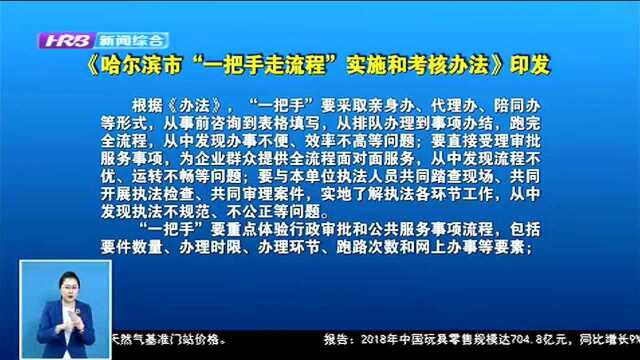 《哈尔滨市“一把手走流程” 实施和考核办法》印发