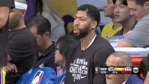 《NBA全场回放》【回放】鹈鹕vs湖人第4节 詹姆斯折叠暴扣终结比赛