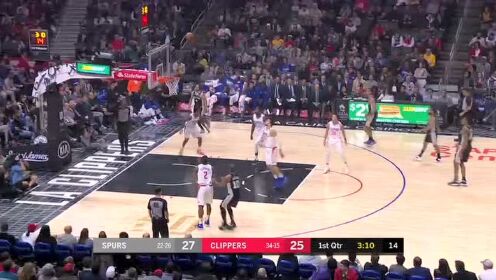 《NBA全场回放》【原声回放】马刺vs快船第1节 德罗赞单打泡椒投篮命中还造犯规