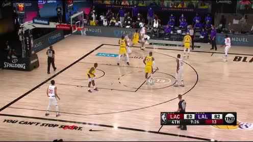 《NBA全场回放》【原声回放】快船vs湖人第4节 詹姆斯自投自抢补篮准绝杀