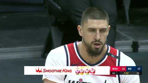 《NBA全场集锦》NBA常规赛：奇才vs鹈鹕 第1节英文原声回放