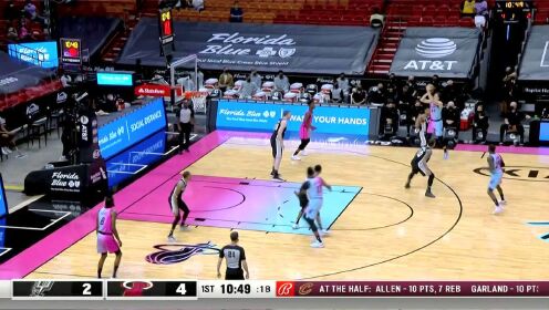 《NBA全场集锦》双人配合出其不意 邓罗空切看呆马刺