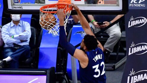 《NBA全场集锦》【球星】唐斯vs魔术集锦 砍27+9翻江倒海制霸篮下