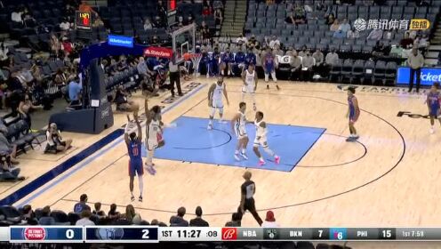 《NBA全场集锦》终结能力太强！斯图尔特禁区分球底角格兰特三分射箭