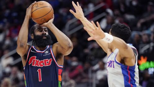 《NBA全场集锦》【球星】哈登vs活塞集锦 全场18+9+7撤步三分难救主