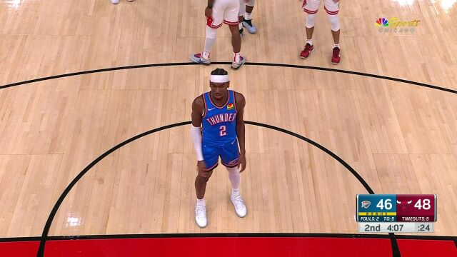 NBA常规赛：雷霆vs公牛英文原声全场回放