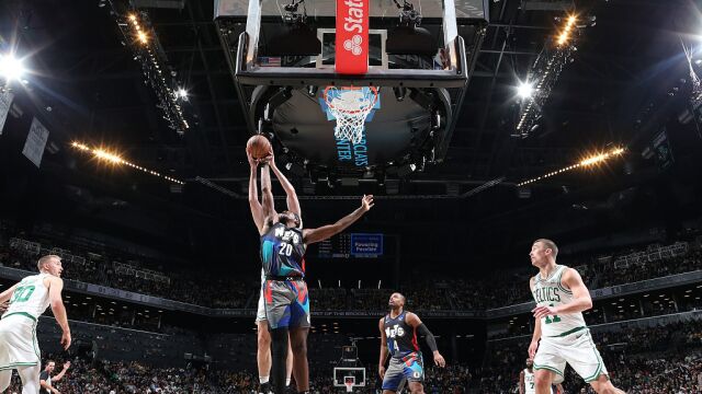 凯尔特人vs篮网五佳球 夏普单臂擎天炸裂隔扣波尔津吉斯