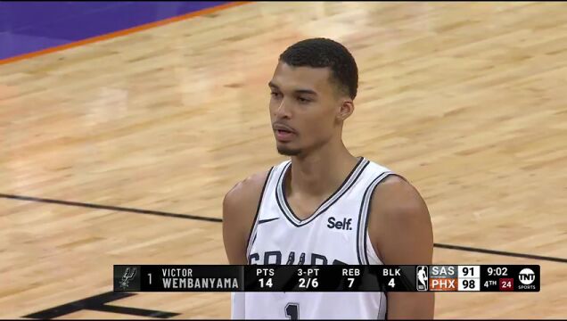 马刺vs太阳第4节英文原声回放