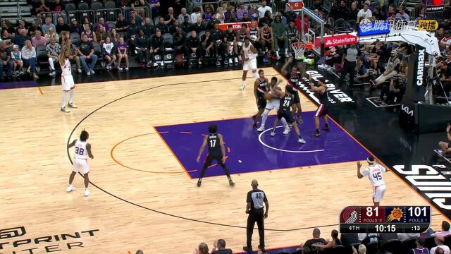 NBA：太阳大胜开拓者 三巨头半场轻取49分
