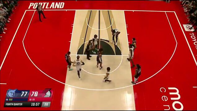 NBA季中锦标赛小组赛：灰熊vs开拓者第4节英文原声回放