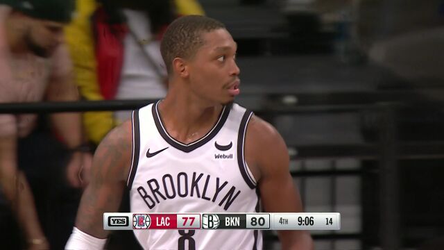 NBA常规赛：快船vs篮网第4节中文解说回放