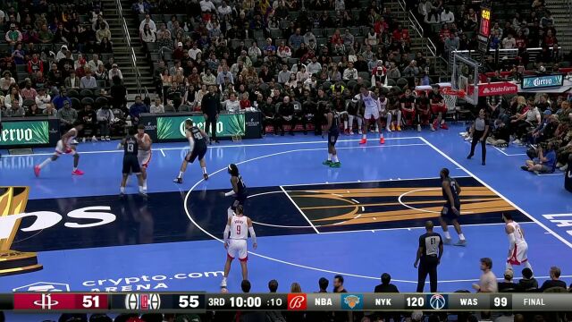 申京vs快船集锦 全场砍下23+8对轰四巨头难救主