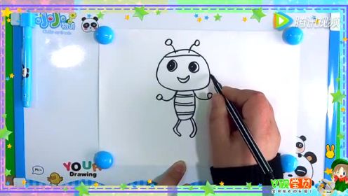 幼儿简笔画基础（动物）：小蜜蜂