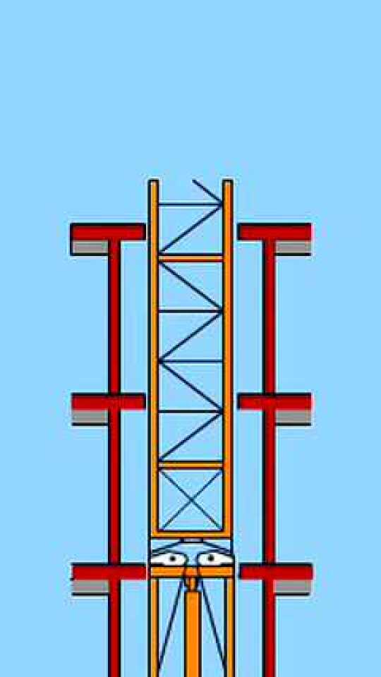 爬升式塔式起重机的爬升过程