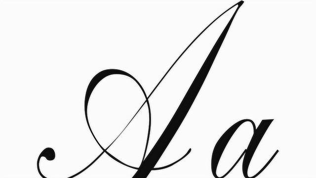 花体英文铜版体之a