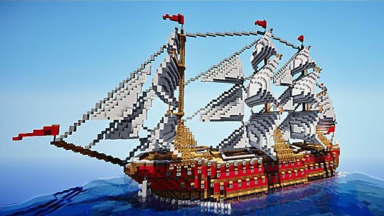 我的世界 建筑大神制作海盗船_腾讯视频