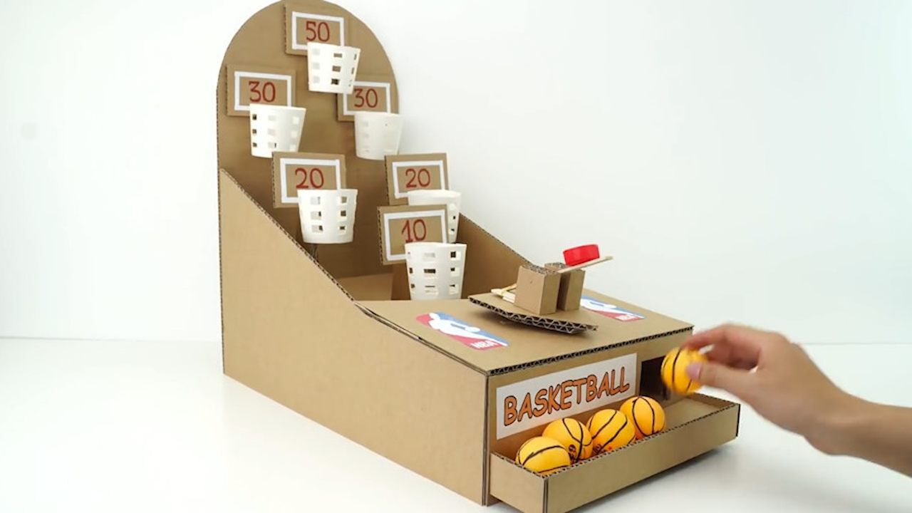 如何用纸片制作nba篮球板游戏