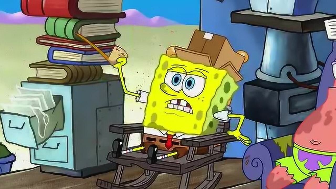 海绵宝宝 抽烟斗的小海绵,让章鱼哥眼前一亮