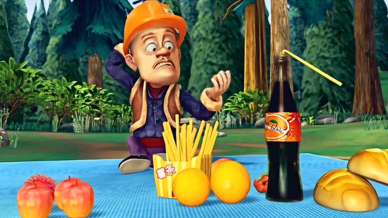 熊大熊二为了,吃光头强的东西,直接挖地道