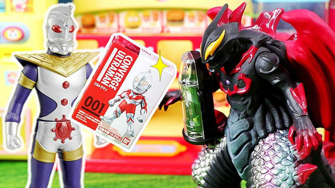 《玩具》亲子木东说 奥特之王怪兽汉堡店买奥特曼胶囊q版奥特曼食玩