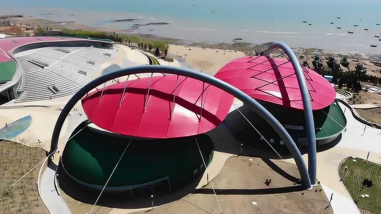 葫芦岛比基尼广场航拍