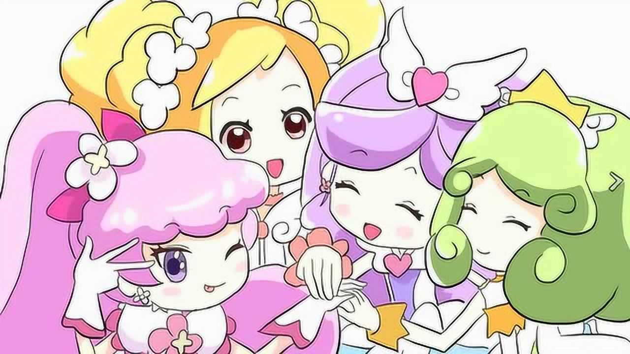 小花仙夏安安与她的三个好朋友儿童卡通简笔画