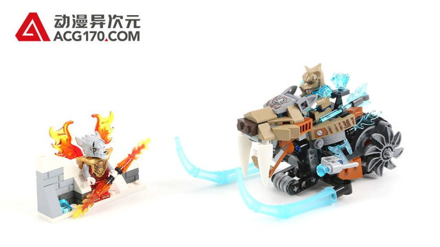 动漫异次元乐高积木lego气功传奇70220懦剑虎的剑齿摩托车