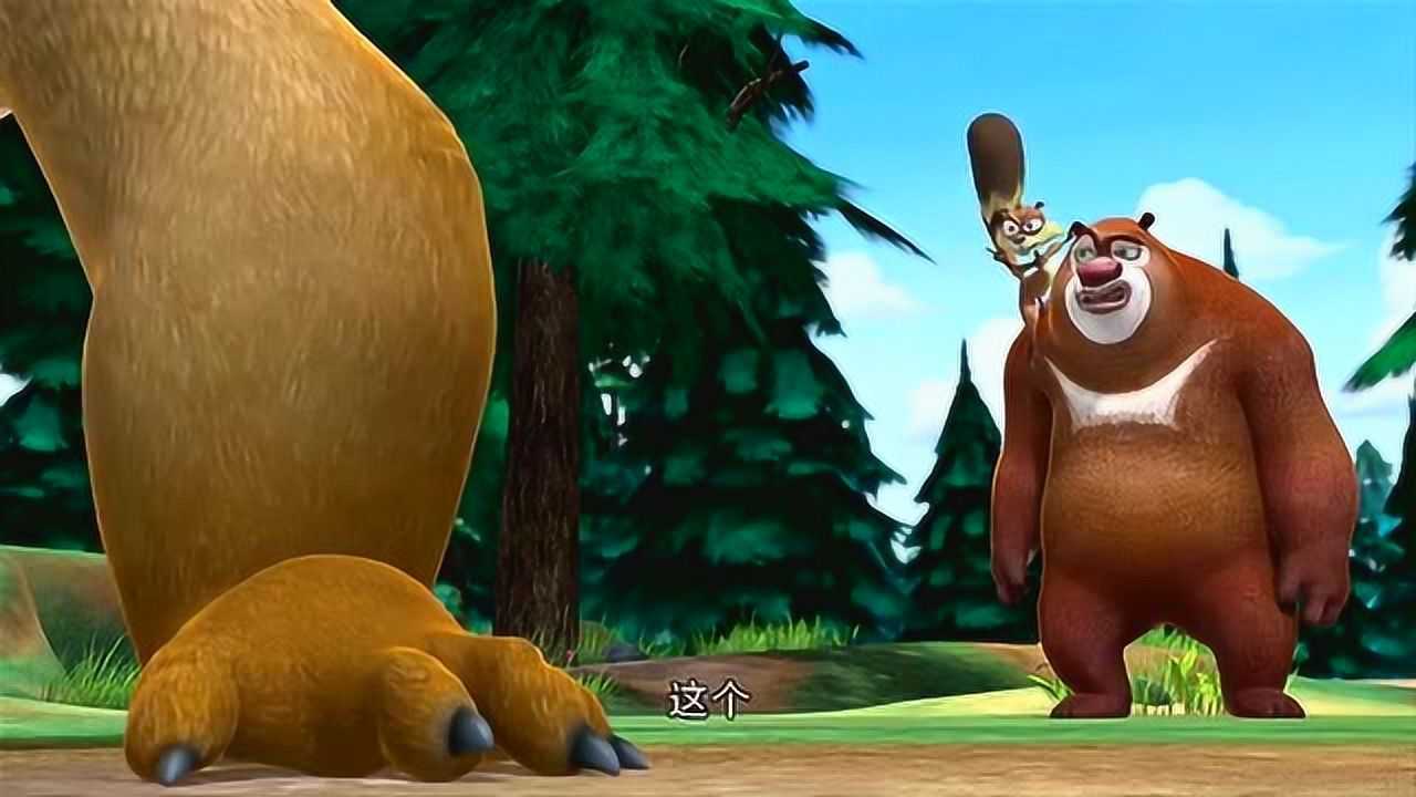 熊大用治疗熊二的打嗝却炸飞光头强