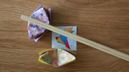儿童折纸,筷子支架折纸教程,简单又实用!