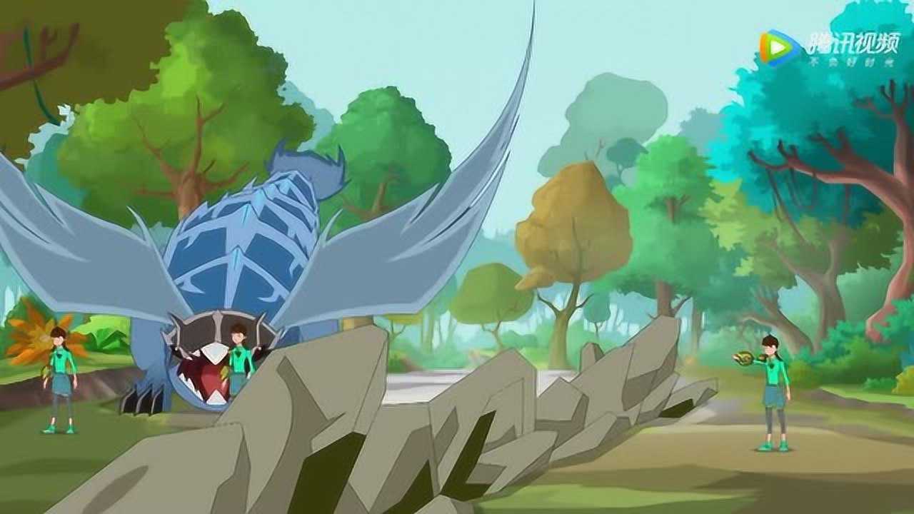 兽王争锋2婷的傲翔哮天兽以一记深水炸弹打败了杉珊