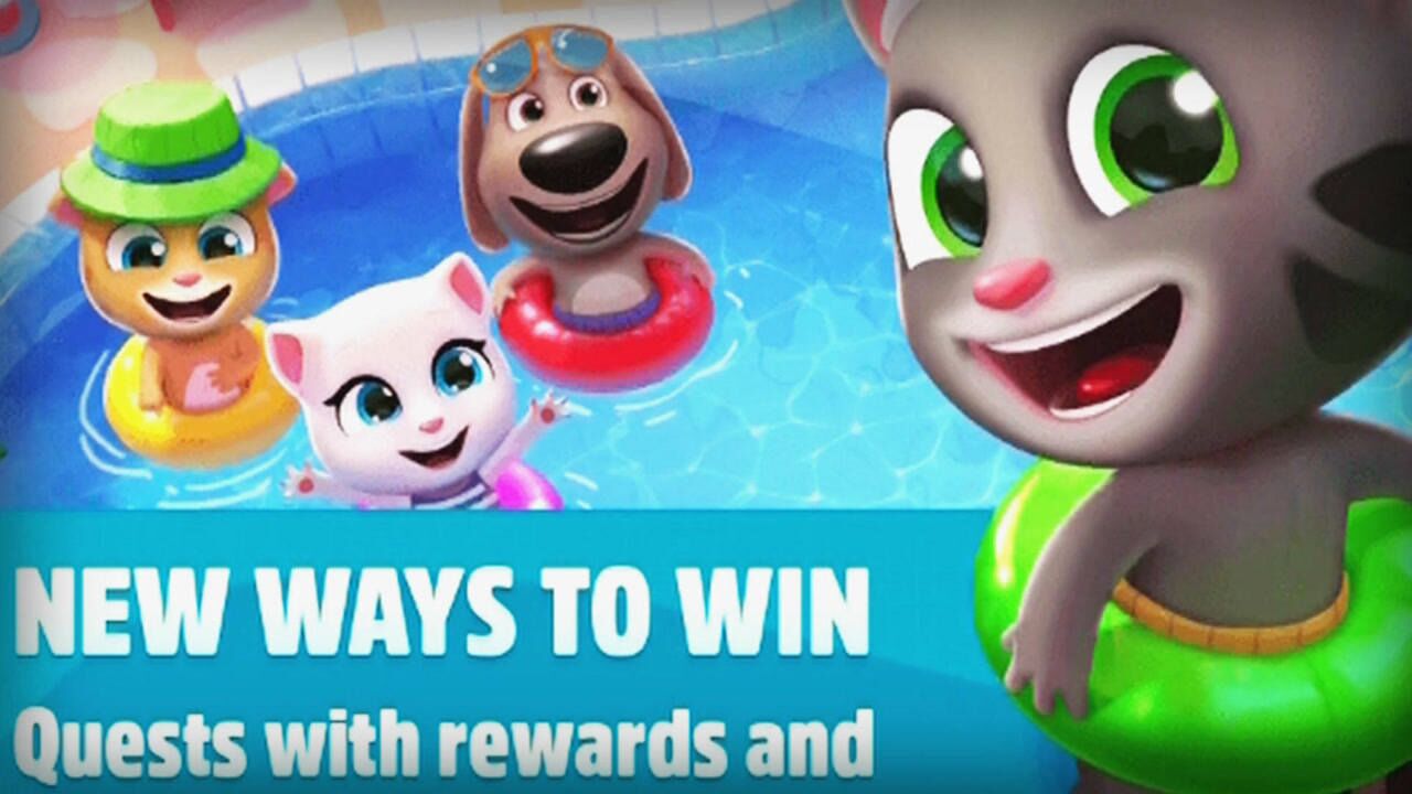 汤姆猫水上乐园 talking tom pool level 56-58 游戏演练