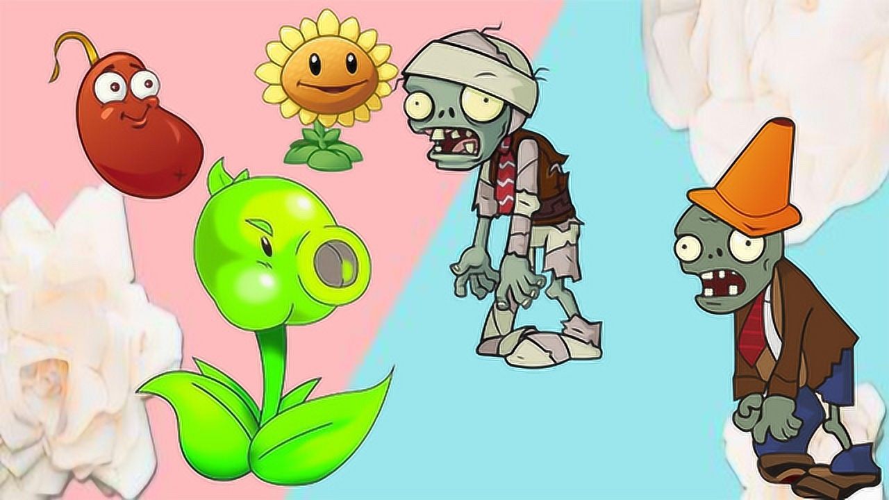植物大战僵尸玩具,爆炸辣椒豌豆射手向日葵打败僵尸救出人类_高清1080