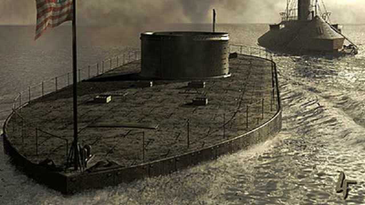 代表着现代第一次铁甲战争的美国莫尼特铁甲舰