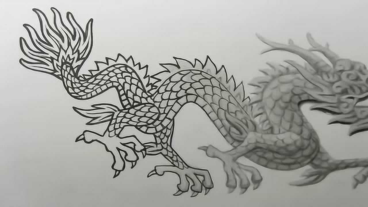 简笔画教学-2分钟教你画一条龙,超级简单易学!