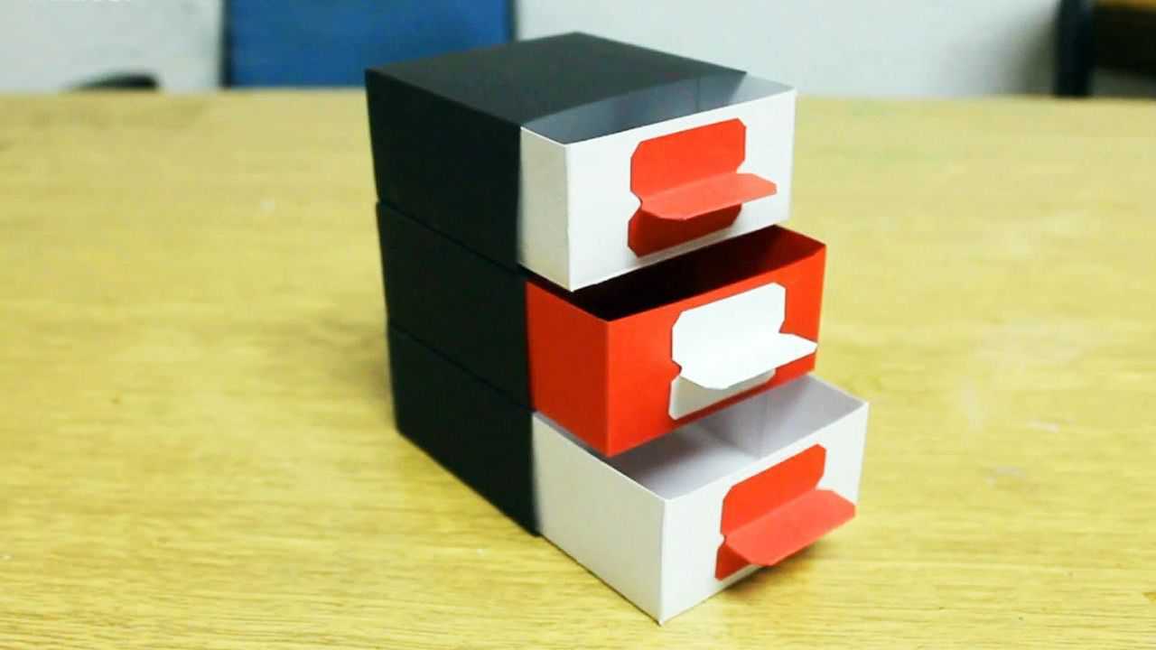 创意折纸diy,制作一个抽屉纸盒子,抽拉收纳纸盒