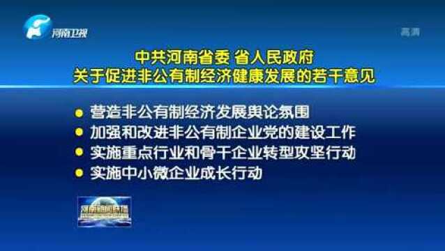 关于促进非公有制经济健康发展的若干意见