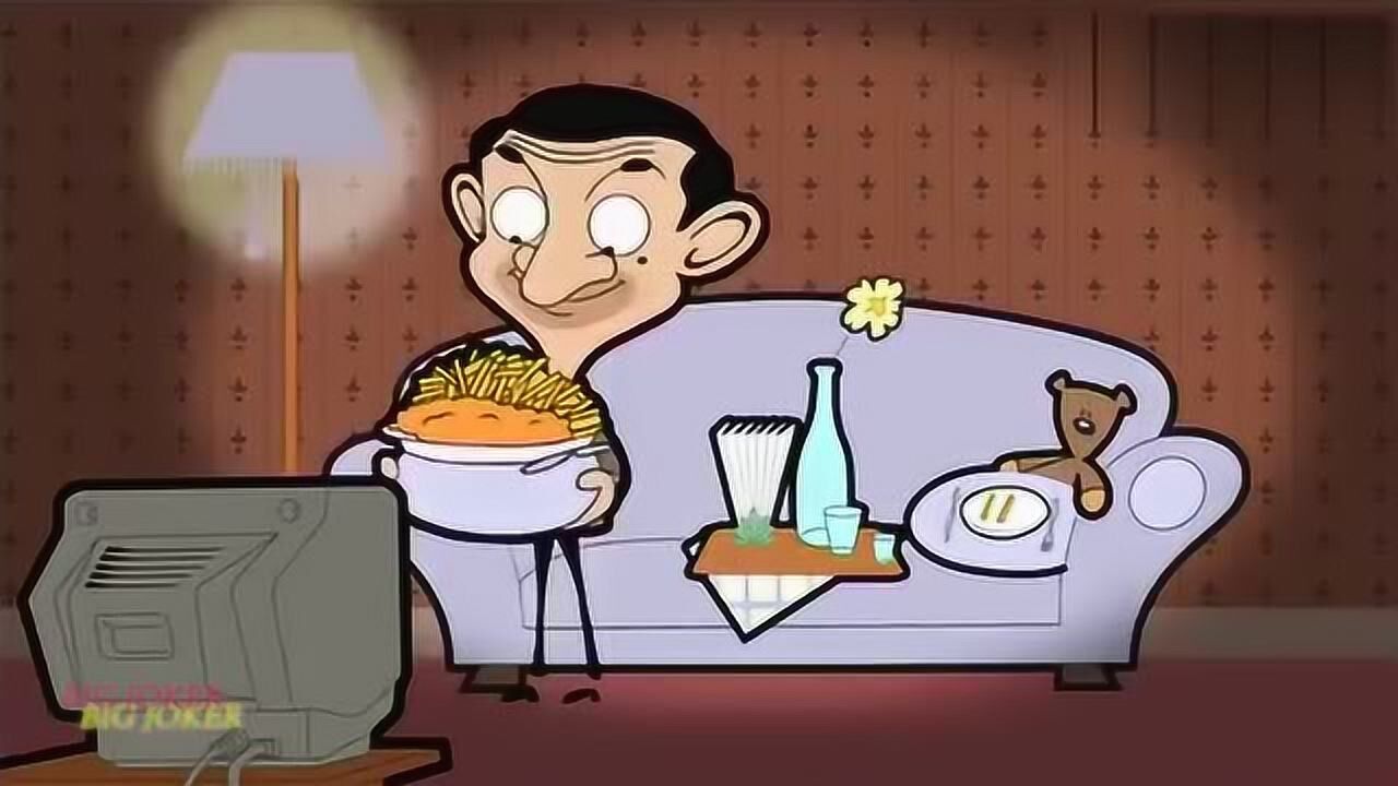 憨豆先生准备了泰迪和自己的餐具还有很多好吃的