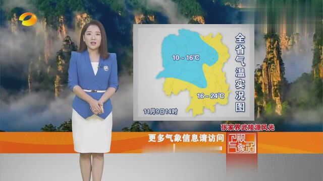 湖南天气预报,10日11日,湘中偏南会有大到暴雨落下