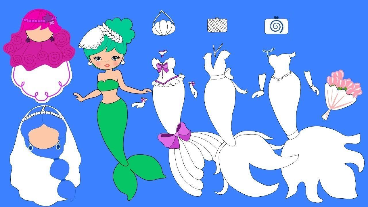 创意手工制作:做做蓝色美人鱼公主